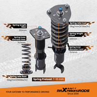 Amortisseurs réglables à 24 positions MaXpeedingrods pour Nissan Skyline Coupé RWD 2003-2007 V35 Drifting Coilover