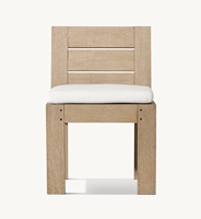 Chaise d'extérieur de luxe moderne MARBELLA, mobilier de salle à manger en bois massif, chaise de jardin en teck sans accoudoirs, résistante aux intempéries