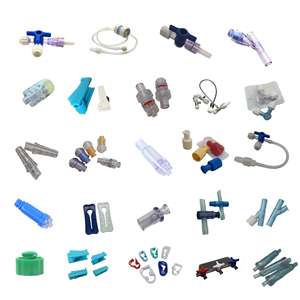 Accessoires médicaux pour animaux: clips transparents blancs, clips pour arrêter l'eau, accessoires de perfusion en plastique PE - Product Image 2