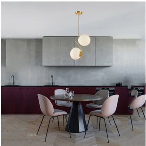 Lampes suspendues en verre de style nordique, lampe de chevet pour chambre à coucher, lampe d'art pour restaurant, salon, bar, lampe suspendue à <span class=keywords><strong>double</strong></span> tête, <span class=keywords><strong>luminaire</strong></span> décoratif - Product Image 3