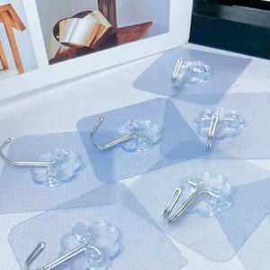 ตะขอแขวนแบบใส ตะขอเดี่ยว รับน้ำหนักได้ 10-15 กก. สำหรับใช้ในครัวและระเบียง ตะขอพลาสติกกันน้ำ - Product Image 3