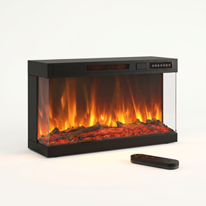 <span class=keywords><strong>Chimenea</strong></span> <span class=keywords><strong>Eléctrica</strong></span> de 30 Pulgadas y 3 Lados con Control Remoto, Llama Realista, para Sala de Estar, Dormitorio, Apartamento - Product Image 1