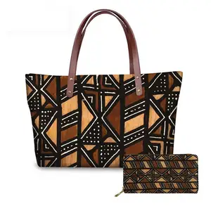 African Style Print Print On Demand Custom Ladies Hand Bags Shoulder Large Womens Tote Bags Trendy Handbags