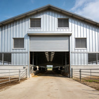 Structures préfabriquées en acier léger pour l'élevage de poulets, de vaches, de chèvres et de porcs