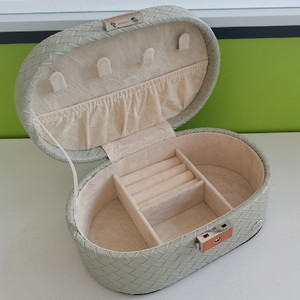 jewellery lock mirror box travelling <b>jewelry</b> <b>storage</b> case <b>jewelry</b> box leather portability makeup box - Product Image 5