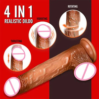 Fernbedienbarer Elektrischer Beweglicher Heiz-Dildo Realistischer Lebensähnlicher Automatischer Stoß- und Rotations-Dildo Vibrator mit Funkfernbedienung