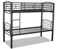 Lit superposé double en métal robuste au design moderne, en acier, pour adultes, dortoirs scolaires, hôtels, chambres à coucher, y compris les hôpitaux