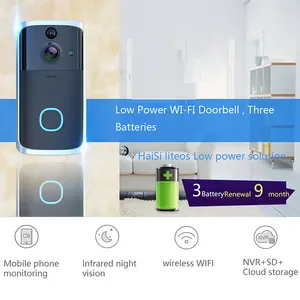 Smart Camera Doorbell WiFi Video Visual Doorbell Low Power Consumption Wireless Call Intercom For Apartments Door Bell Ring