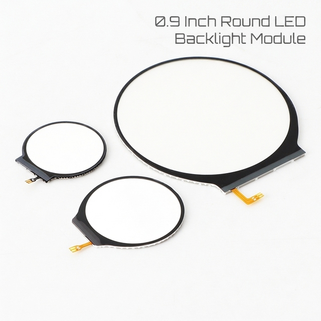 Custom 0.9 Inch Round LED Backlight Module High Brightness 10000cd/m² Circular LCD Backlight for Smart Watch Mini Display Gauge