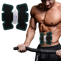 Vente flash : ceinture de massage musculaire EMS pour abdominaux, pack de 6, avec télécommande sans fil, pour la remise en forme masculine et les exercices à domicile