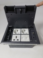 MAADN Caja de enchufes para alfombra, superventas, precio de fábrica, venta al por mayor, 4 tomas de CA, tipo abierto, caja de enchufes oculta para suelo