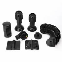 Pied de support de porte de cabine de toilette TEBAK en PVC, hauteur 100mm 150mm, pour panneaux COMPACT de 12-18mm