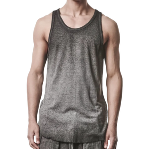 Camiseta sin Mangas de Alta Gama para Hombre, 100% Algodón de Alta Calidad, Camiseta Deportiva con Logotipo Personalizado para Hombre - Product Image 1