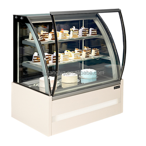 Easybest 3 Layer Glass Cake Display Gelato Showcase Cabinet Air Cooling With Defroster