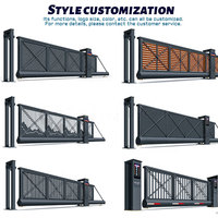 Portail coulissant cantilever en aluminium à lames coulissantes rétractables automatiques haute sécurité pour allée