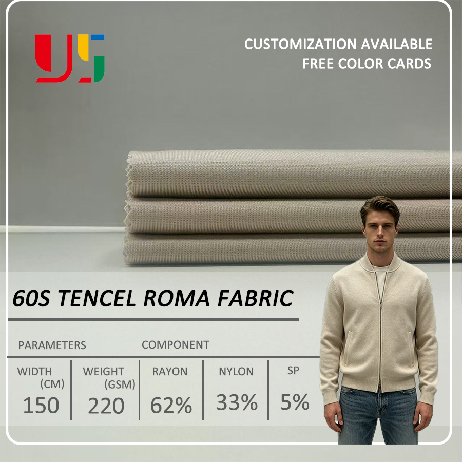 High Quality 62% Rayon 33% Nylon 5% Spandex 60S Tencel Roma Fabric