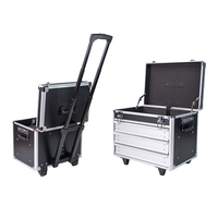 Grande boîte de transport pour outils en aluminium, boîte de rangement verrouillable, mallette à outils avec tiroirs, étuis en aluminium pour outils