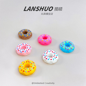 Miniaturas de Donuts de Resina, Adornos Artesanales Multicolores, Decoración Realista en 3D para el Hogar, Primavera 2026 - Product Image 5