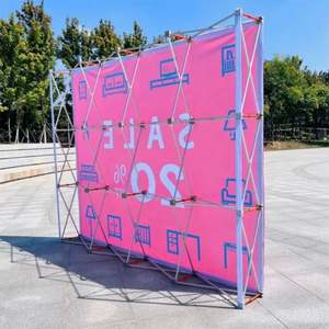 2023 Trade Showing Tension Pop up Outdoor Display <b>Stand</b> Advertising <b>Backdrop</b> Portable Custom Design Graphic Background Banner - Product Image 3