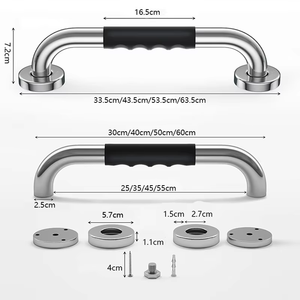 ราวจับกันลื่นสำหรับอ่างอาบน้ำสแตนเลส พับได้ สำหรับผู้สูงอายุและผู้พิการ ติดผนัง เป็นมิตรกับสิ่งแวดล้อม สะดวกสบาย - Product Image 2