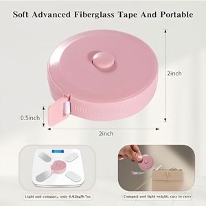 Cinta Métrica Personalizada para Medidas Corporales, Costura, Sastrería, Tejido, Manualidades, Pérdida de Peso, Regla Retráctil de Doble Escala - Product Image 2