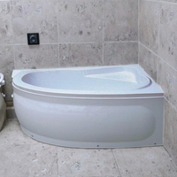 Baignoire autoportante en acrylique portable avec siège, égouttoir et tablier, traditionnelle, pour salle de bain intérieure, pour hôtel et villa