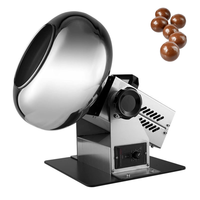 Machine de polissage semi-automatique électrique en acier inoxydable 304 de qualité alimentaire pour le revêtement de chocolats, noix et bonbons, avec emballage en bois