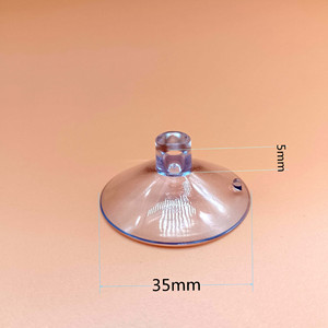 Ventouse auto-adhésive perforée transparente en PVC durable 25-80mm trou transversal pour accessoires de meubles à enfiler pour poupée - Product Image 6