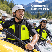Gilet de sauvetage commercial pour rafting en eaux vives avec une flottabilité élevée de 150N, en Oxford 600D, pour le kayak, le sauvetage en rivière et les sports nautiques