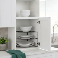 Étagère à épices en fer à 3 niveaux, support de rangement d'angle pour condiments, support de rangement de cuisine pour ustensiles