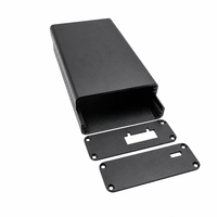 Boîtier de commande en aluminium pour projets électroniques, montage de circuits imprimés DIY, indice de protection IP54, anodisé noir, 120x71x25mm
