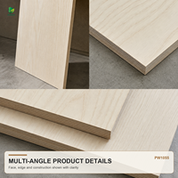 Contreplaqué en placage de chêne blanc naturel Jinbase 18 mm 4x8 1220x2440 mm E0 qualité meuble poncé pour porte intérieure
