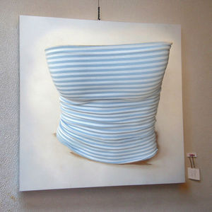 เสื้อเกาะอกสีฟ้าสีขาวระบายอากาศได้ดีเสื้อท่อนบนเซ็กซี่เปิดหลังเข้ารูปร่างพอดีตัวสำหรับสาวอเมริกันฮอตกางเกงขาสั้นรุ่นพื้นฐาน - Product Image 3