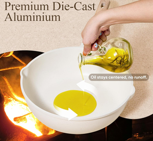 21 cái không dính <span class=keywords><strong>Cookware</strong></span> <span class=keywords><strong>Set</strong></span> Trắng Granite cảm ứng đồ nấu nướng với chảo chiên & nước sốt Chảo PFOS PFOA miễn phí chậu Chảo <span class=keywords><strong>Set</strong></span> - Product Image 5