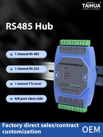 Hub isolateur RS-485 8 ports avec isolation 2500V, protection contre les surtensions 600W, direction de flux de données automatique pour réseaux industriels