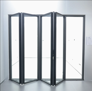 Benutzer definierte moderne zweifach gefaltete Aluminium Garage Akkordeon Tür Falten Schiebe dusche Terrassen tür Horizontal öffnende Küche - Product Image 1