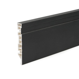 Best Quality Flooring Accessory 2.4 Meters Length White Color 100mm <strong>PVC</strong> Skirting Line <strong>Baseboard</strong> - Product Image 5