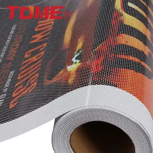 Microperforated vinyl window film covering one way vision for large format printing solvent printer