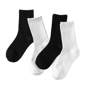 Women's White Crew <b>Socks</b> 50D Medium Thickness Solid Color Summer Spring Autumn Sport Style - Product Image 5