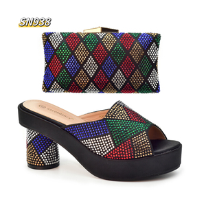 Conjuntos <span class=keywords><strong>de</strong></span> Zapatos y Bolsos <span class=keywords><strong>de</strong></span> Moda Italiana en Oferta, Conjunto <span class=keywords><strong>de</strong></span> Tacones Altos a Juego con Bolsos <span class=keywords><strong>de</strong></span> Fiesta con Pedrería, Proveedor Dorado en Línea - Product Image 4