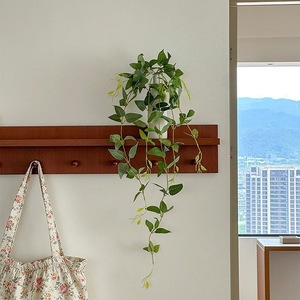 Lotus <b>Leaf</b> Hall Artificial Vine Greenery Less Than 30cm Plastic Hanging <b>Decor</b> For <b>Wall</b> Natural Style - Product Image 2