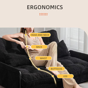 समायोज्य फर्श सोफे परिवर्तनीय फर्श सोफे परिवर्तनीय बहुमुखी फर्श सोफे आरामदायक बिस्तर के साथ रहने वाले कमरे के लिए आर्मरेस्ट के साथ - Product Image 5