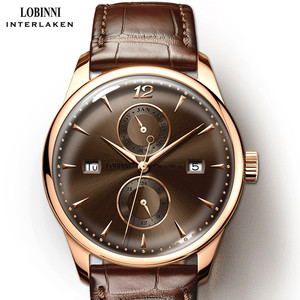 LOBINNI 18003 Chinois en acier inoxydable marque mécanique <span class=keywords><strong>remontage</strong></span> automatique de luxe automatique de mode hommes <span class=keywords><strong>montre</strong></span> - Product Image 6
