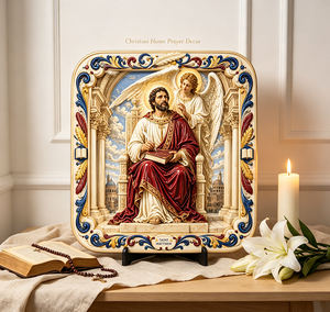 Artesanía de Resina Personalizada, Placa con Relieve 3D, Arte Decorativo, San Mateo Evangélico, Decoración para Colgar en la Pared del Hogar, Regalo, Adorno para Iglesia Católica - Product Image 4