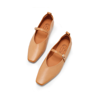 Chaussures plates Mary Jane en cuir respirant pour femmes, à bride unique, confortables pour le bureau
