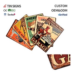 Segni decorativi personalizzati in metallo retrò segni di stagno decorazione murale tema birra Vintage metallo Poste Vintage segno di latta all'ingrosso - Product Image 3