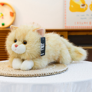 Peluche chat Ragdoll marron, simulation de qualité, <span class=keywords><strong>chaton</strong></span> mignon à longue fourrure, jouet en peluche, coussin, cadeau pour filles et amies, vente en gros - Product Image 2