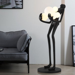 Grande Lampe sur Pied en Résine Modèle Hug Ball avec Lumière LED pour Hôtels, Départements Commerciaux et Décoration Intérieure - Product Image 3