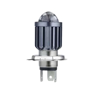 Phare LED pour moto, lumière LED avec faisceau double jaune/blanc, lentille et ampoules LED 3570 (style mini canon)