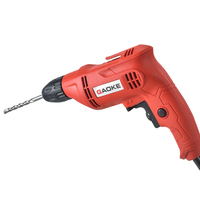 Mini perceuse électrique robuste haute sécurité, perçage max. 10 mm, puissance 380 W, vitesse variable, certifiée CE, prise en charge de la personnalisation OEM/ODM